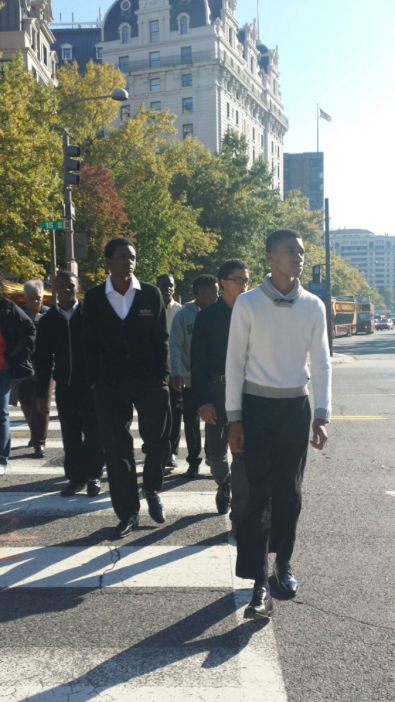 Students on the way to the white house